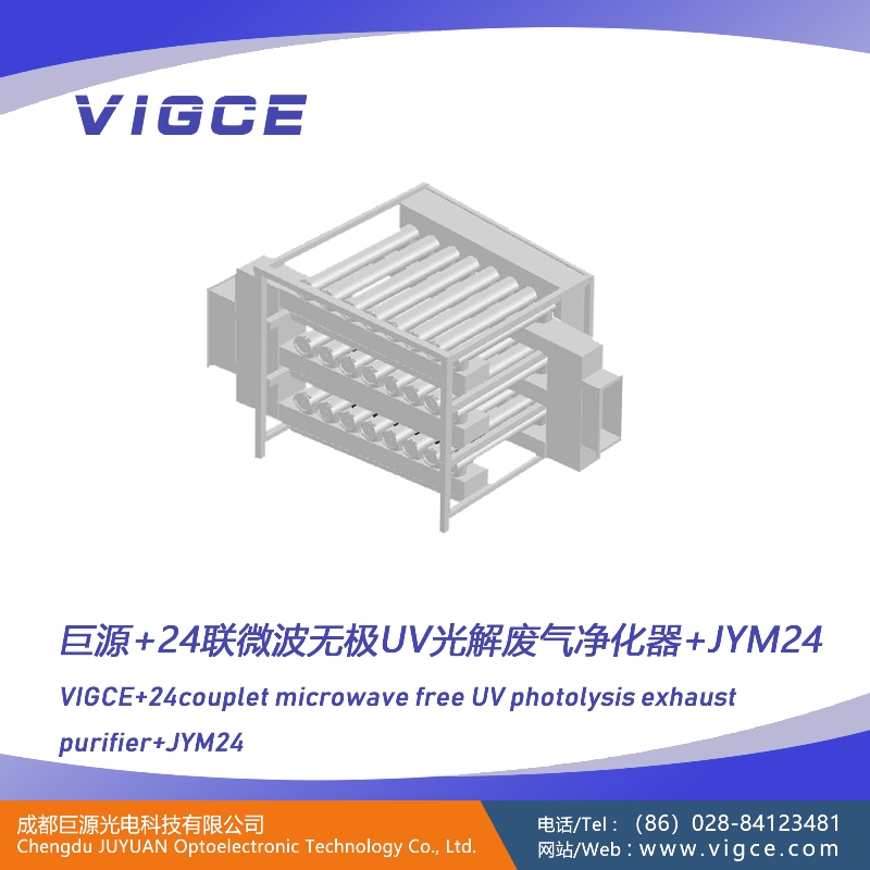 巨源+24联微波无极UV光解废气净化器+JYM24